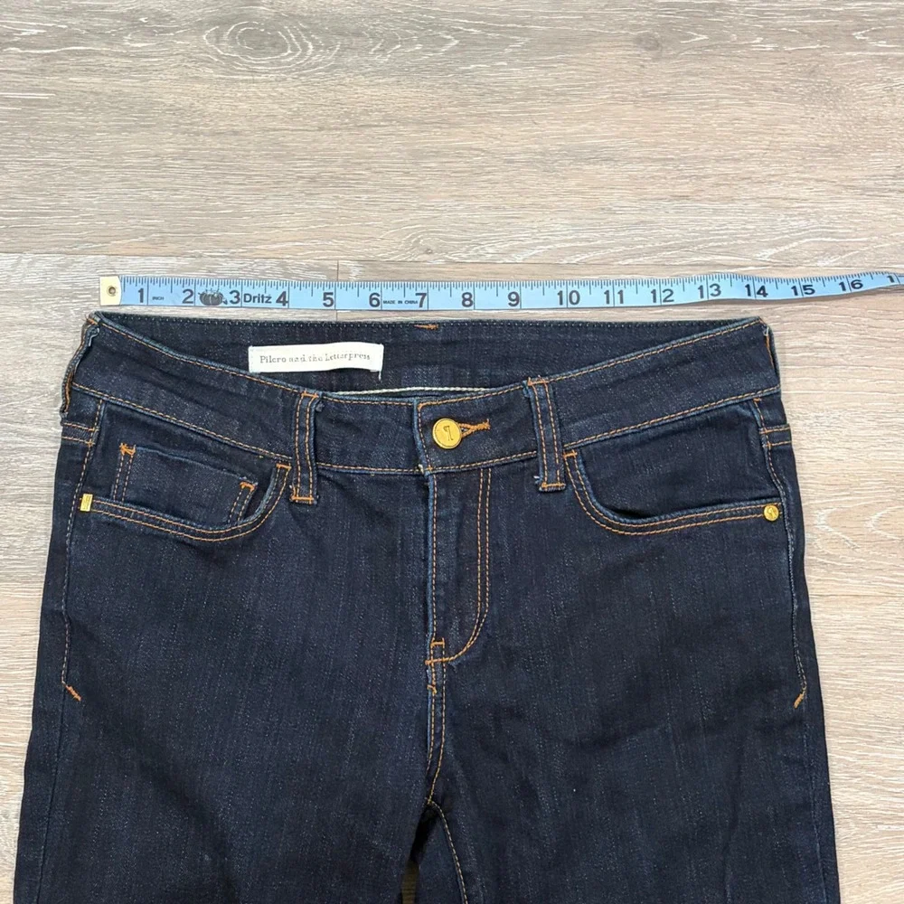 Pilcro and the Letterpress Womens Dark Wash Skinny Jeans Indigo Stretch Denim